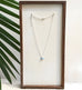 cat eye necklace-aqua