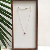 cat eye necklace-amethyst