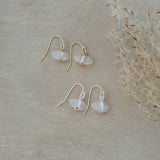 cat eye earrings-rose quartz