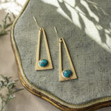 Charvi Earrings-copper turquoise