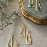 Charvi Earrings-copper turquoise