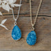 raindrop necklace-aqua