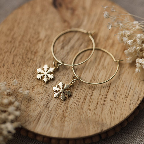 dainty snowflake hoop