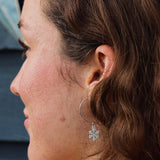 dainty snowflake hoop
