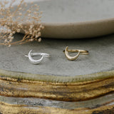 demi-lune ring-silver