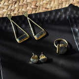 Dhanira Earrings-labradorite