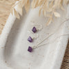 diamond drop necklace-amethyst