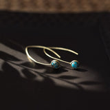 Diya Earrings-copper turquoise