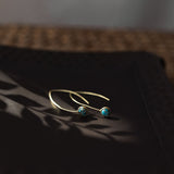 Diya Earrings-copper turquoise