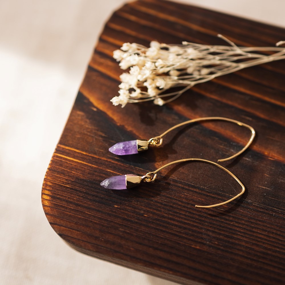 ember earrings-amethyst