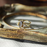 Etka Ring-smoky topaz, cubic zirconia