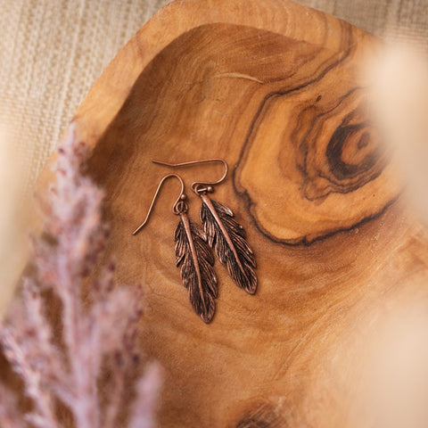 feather earrings