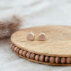 fleck studs-rose quartz