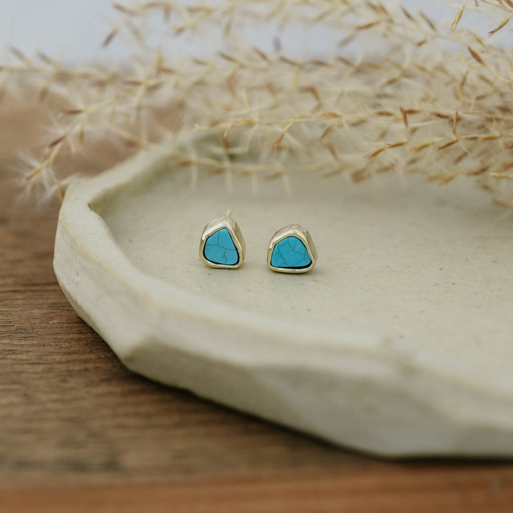 fleck studs-turquoise