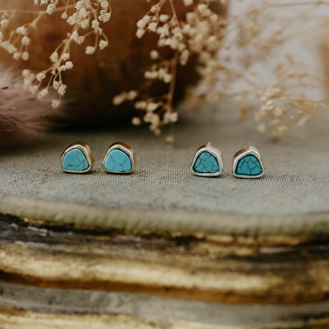 fleck studs-turquoise