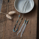 flow earrings-aqua