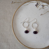 folklore earrings-purple