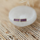 fortune studs-amethyst