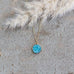 full moon necklace-aqua