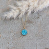 full moon necklace-aqua