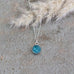 full moon necklace-aqua