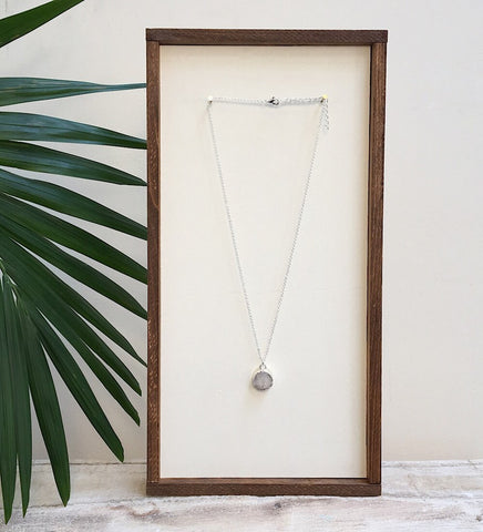 full moon necklace-white