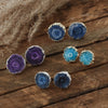 geo love studs-purple