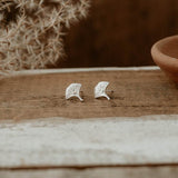 gingko leaf studs