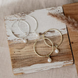 halia hoops-white pearl