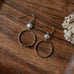 halo earrings-white pearl