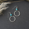 halo earrings-turquoise
