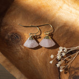 haze earrings-rose quartz
