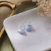 haze earrings-blue lace agate
