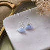 haze earrings-blue lace agate