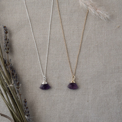 haze necklace-amethyst