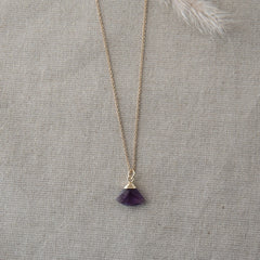 haze necklace-amethyst