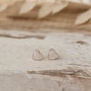 heart of stone studs-rose quartz