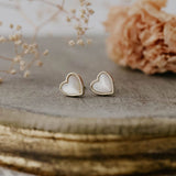 heart of stone studs-mother of pearl
