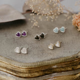 heart of stone studs-mother of pearl