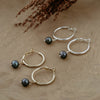 hemisphere earrings-oil pearl