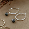 hemisphere earrings-oil pearl