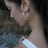 hemisphere earrings-oil pearl