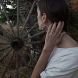 hemisphere earrings-turquoise