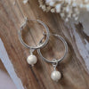 hemisphere earrings-white pearl