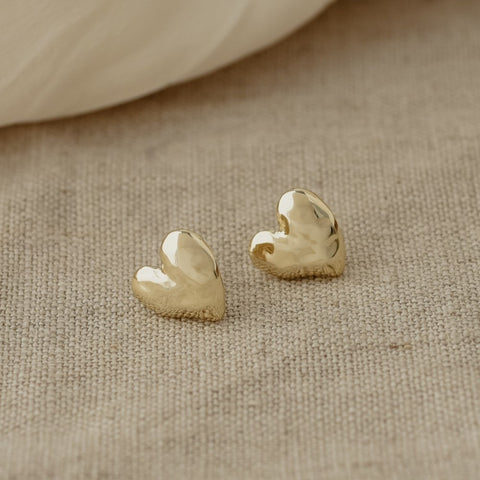 huge heart studs