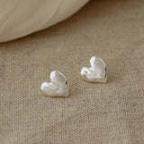 huge heart studs
