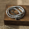 yvonne wrap bracelet-grey/white pearl