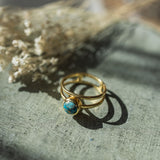Lekisha Ring-copper turquoise