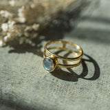 Lekisha Ring-rainbow moonstone