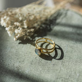 Lekisha Ring-rainbow moonstone